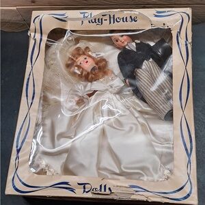 Jaret & Diamond 1950s Wedding Doll Set - White and Black